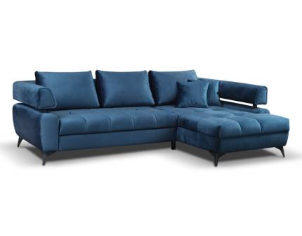 Coltar extensibil PARIS cu lada pentru depozitare, personalizabil 267x188cm