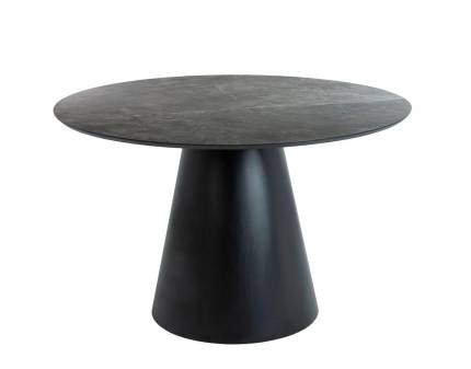 Masa ANGEL din MDF laminat cu efect de marmura gri, MDF gri 120xH76cm