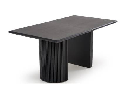 Masa extensibila BOLERO din MDF si furnir natural negru, metal negru 160-250x90xH75cm