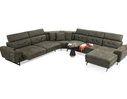 Coltar modular cu reglaj electric LORA U cu tetiere reglabile, adaptor USB personalizabil 370x335x170cm