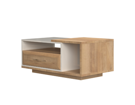 Masuta GALA cu sertar pentru depozitare, din MDF nuc Pacific, PAL Egger bej lucios 117x60xH47cm