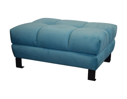 Taburet HAVANA X design industrial, picioare negre, personalizabil 97x75xH46cm