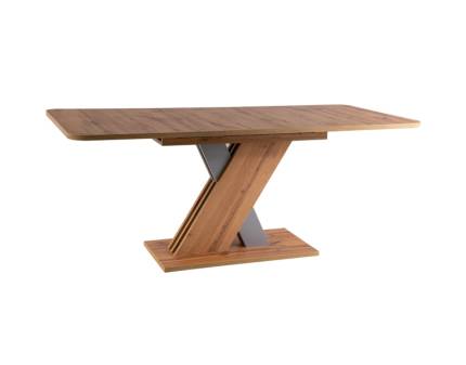 Masa extensibila EXEL din PAL melaminat stejar wotan cu maro 140-180x85xH76cm