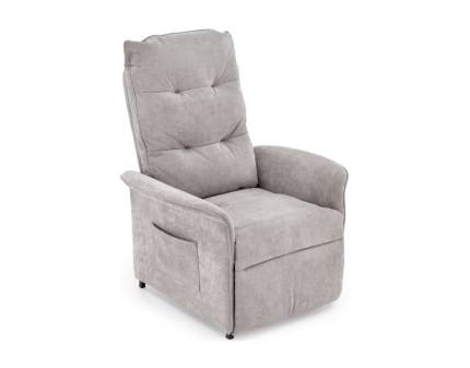 Fotoliu NAXOS cu recliner electric, material textil grey 85x85-160xH68-104cm