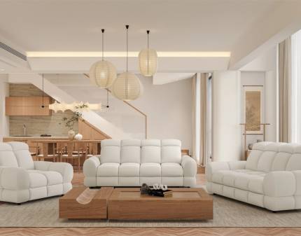 Set canapele 3+2+1 locuri cu reglaj electric TOLLO cu tetiere reglabile, personalizabil 