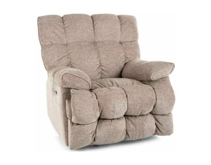 Fotoliu HOMER RAVEN cu recliner electric, functie de balansare, material textil dark beige 94x100-160xH104cm