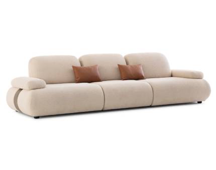 Canapea fixa long FRANKA cu 3 spatare reglabile, personalizabil 315x104cm