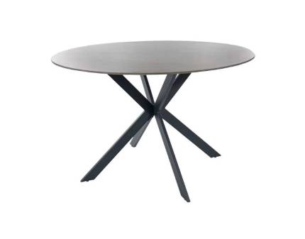 Masa TALIA GREY din ceramica cu efect de marmura gri, metal negru 120xH76cm