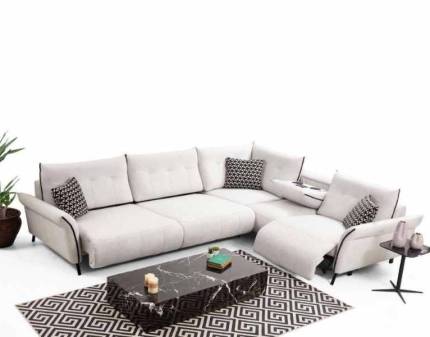 Coltar L cu recliner, reglaj electric si sound system MOZART 