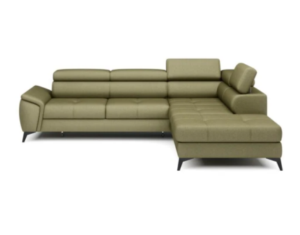 Coltar extensibil MOCCA cu lada pentru depozitare, tetiere reglabile, personalizabil 265x222cm