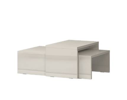 Masuta PIANO BEIGE cu sertar pentru depozitare,din PAL Egger bej lucios, 90x90xH36cm