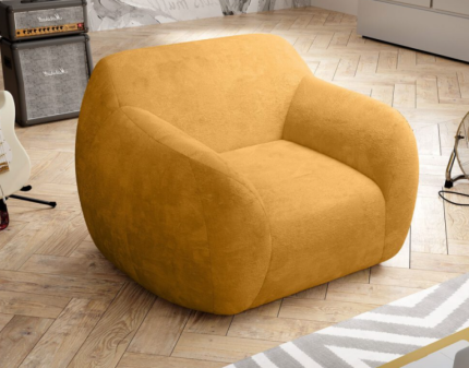 Fotoliu cozy cu design curbat TEDDY personalizabil 117x108xH77cm