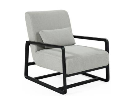 Fotoliu CROSS cu design minimalist, cadru metalic, premium, personalizabil 74x85xH86cm