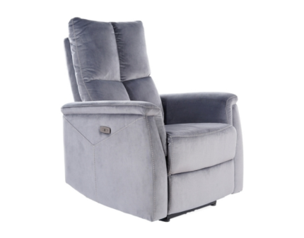 Fotoliu NEPTUN VELVET cu recliner electric, catifea, confortabil 76x94-160xH96cm