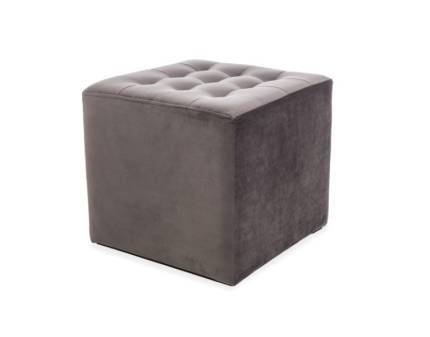Taburet LORI VELVET catifea gri 39x39xH34cm