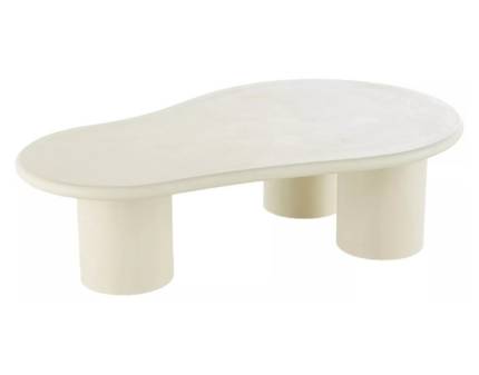 Masuta SELENA din MDF si microciment ecru 130x80xH35cm