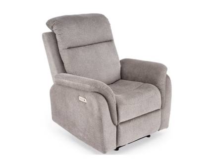 Fotoliu GALEON cu recliner electric, incarcare USB integrata, material textil grey 90x92-162xH86-105cm