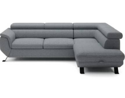 Coltar extensibil RAVEN L cu lada pentru depozitare, tetiere reglabile, personalizabil 257x198cm