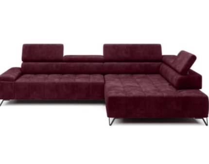 Coltar cu reglaj electric PALLADIO L cu tetiere reglabile, personalizabil 320x220cm