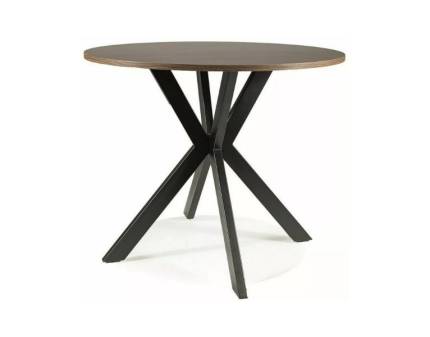 Masa TALIA II NUC 90 din MDF + melamina, metal negru 90xH75cm 