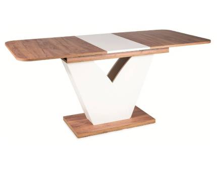 Masa extensibila VIDAR din PAL stejar craft tabaco/ crem 140-180x80xH79cm