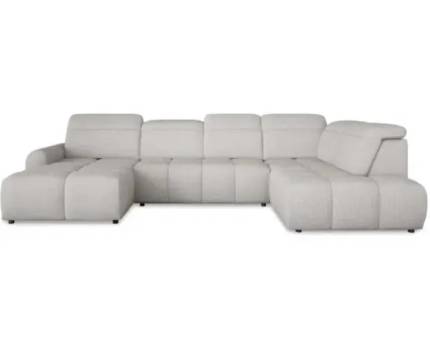 Coltar cu reglaj electric MATEO XL cu lada pentru depozitare, tetiere reglabile, personalizabil 358x223x183cm